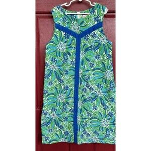 VTG Lilly Pulitzer Girls Sheath Sleeveless Lined Dress Floral With Pocke…